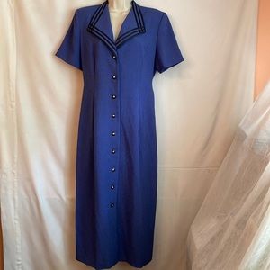 Vintage Button-up Dress, Size 12